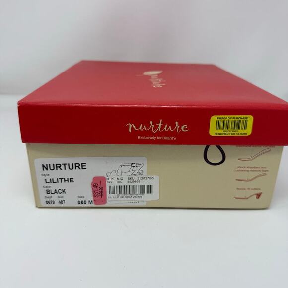 Nurture Lilithe Platform Sandal 8 Black and Cork Jute Trim Comfort NWT - Picture 8 of 8